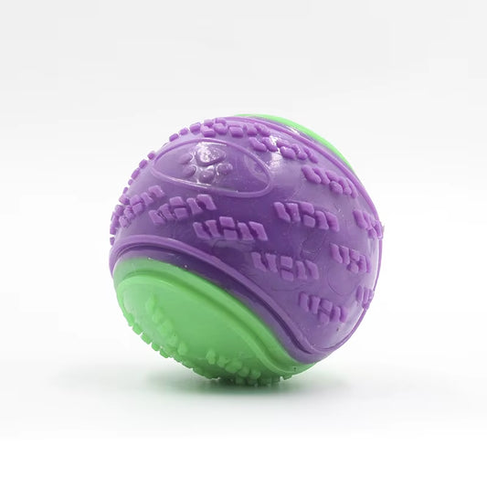 Interactive Soft TPR Dog Toys for Dental Care and Bite Resistance - Squeaky Ball for Pets