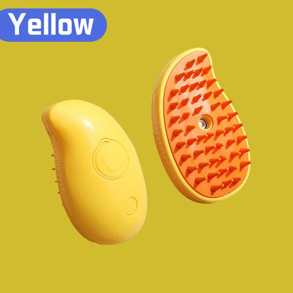 3-in-1 Electric Pet Grooming Brush with Steam, Comb, and Spray for Cats and Dogs - Hair Removal and Massage Tool