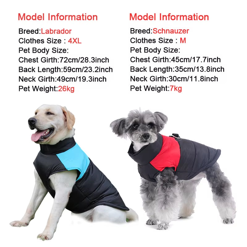 Winter Waterproof Dog Coat - Warm Vest Jacket for Small, Medium, and Large Breeds, Including Golden Retrievers