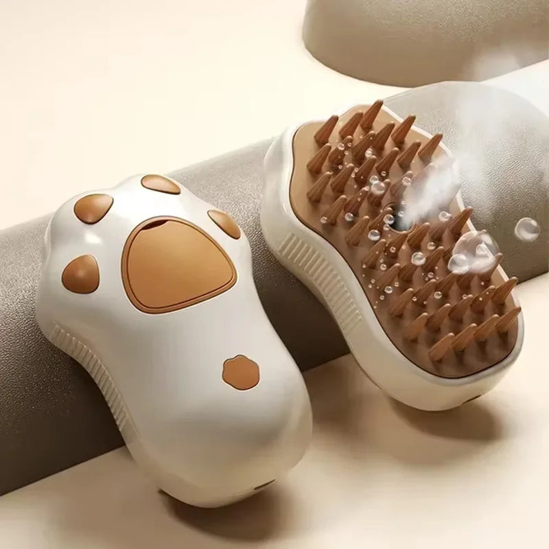 3-in-1 Electric Pet Grooming Brush with Steam, Comb, and Spray for Cats and Dogs - Hair Removal and Massage Tool