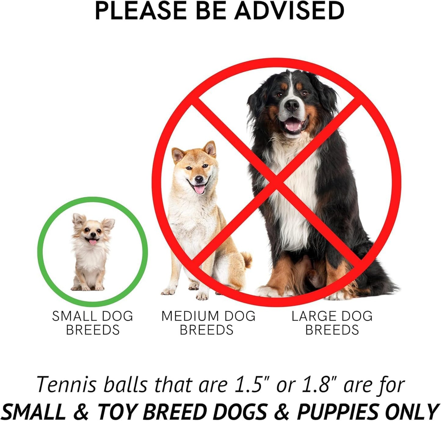 X-Small 1.5" Dog Tennis Balls – Pack of 12