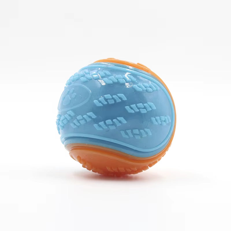 Interactive Soft TPR Dog Toys for Dental Care and Bite Resistance - Squeaky Ball for Pets