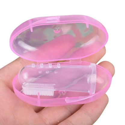 Premium Silica Gel Pet Finger Toothbrush for Dogs and Cats - Effective Bad Breath and Tartar Control Cleaning Tool