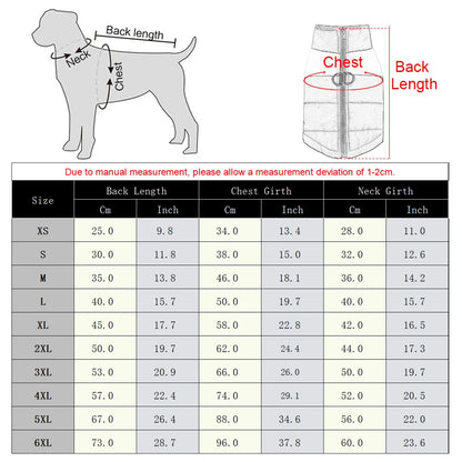 Winter Waterproof Dog Coat - Warm Vest Jacket for Small, Medium, and Large Breeds, Including Golden Retrievers