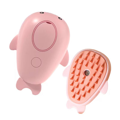 3-in-1 Electric Pet Grooming Brush with Steam, Comb, and Spray for Cats and Dogs - Hair Removal and Massage Tool