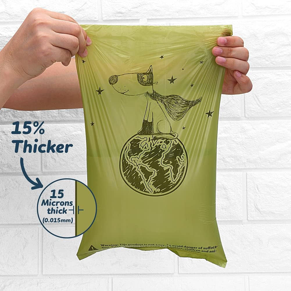 Dog Poop Bags, 540 Count – Unscented Thick Leak-Proof Waste Bags with Dispenser & Refill Rolls