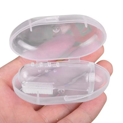 Premium Silica Gel Pet Finger Toothbrush for Dogs and Cats - Effective Bad Breath and Tartar Control Cleaning Tool