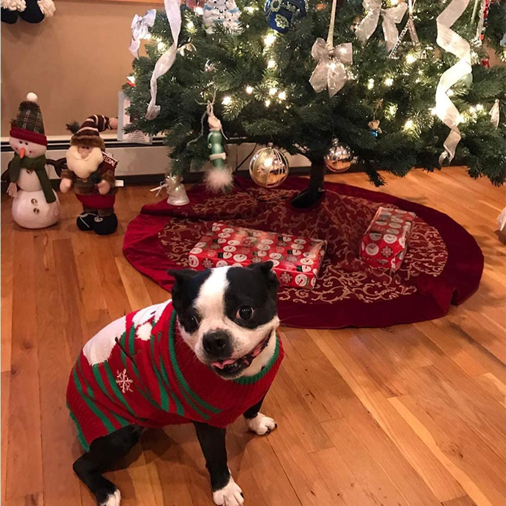 Dog Snow Sweaters for Small Dogs and Cats - Holiday Collection (Snowman, XXS)
