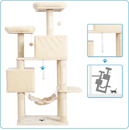 Cat Tree Tower with Sisal Scratching Posts & Large Condo – MPJ020M