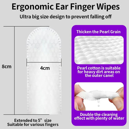 Pet Ear Cleaning Wipes for Cats and Dogs - Ear Care Fingertips for Ear Mite Removal