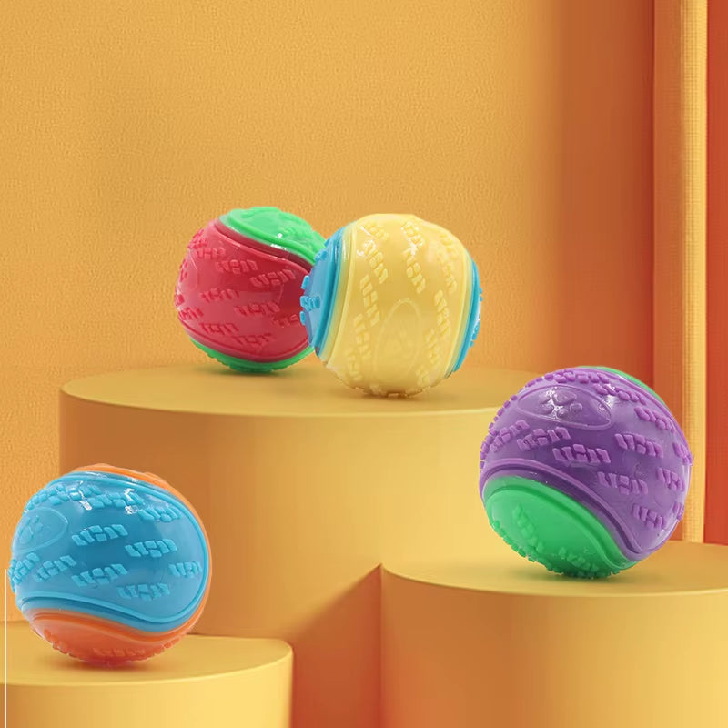 Interactive Soft TPR Dog Toys for Dental Care and Bite Resistance - Squeaky Ball for Pets