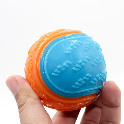 Interactive Soft TPR Dog Toys for Dental Care and Bite Resistance - Squeaky Ball for Pets