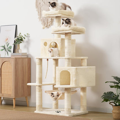 Cat Tree Tower with Sisal Scratching Posts & Large Condo – MPJ020M