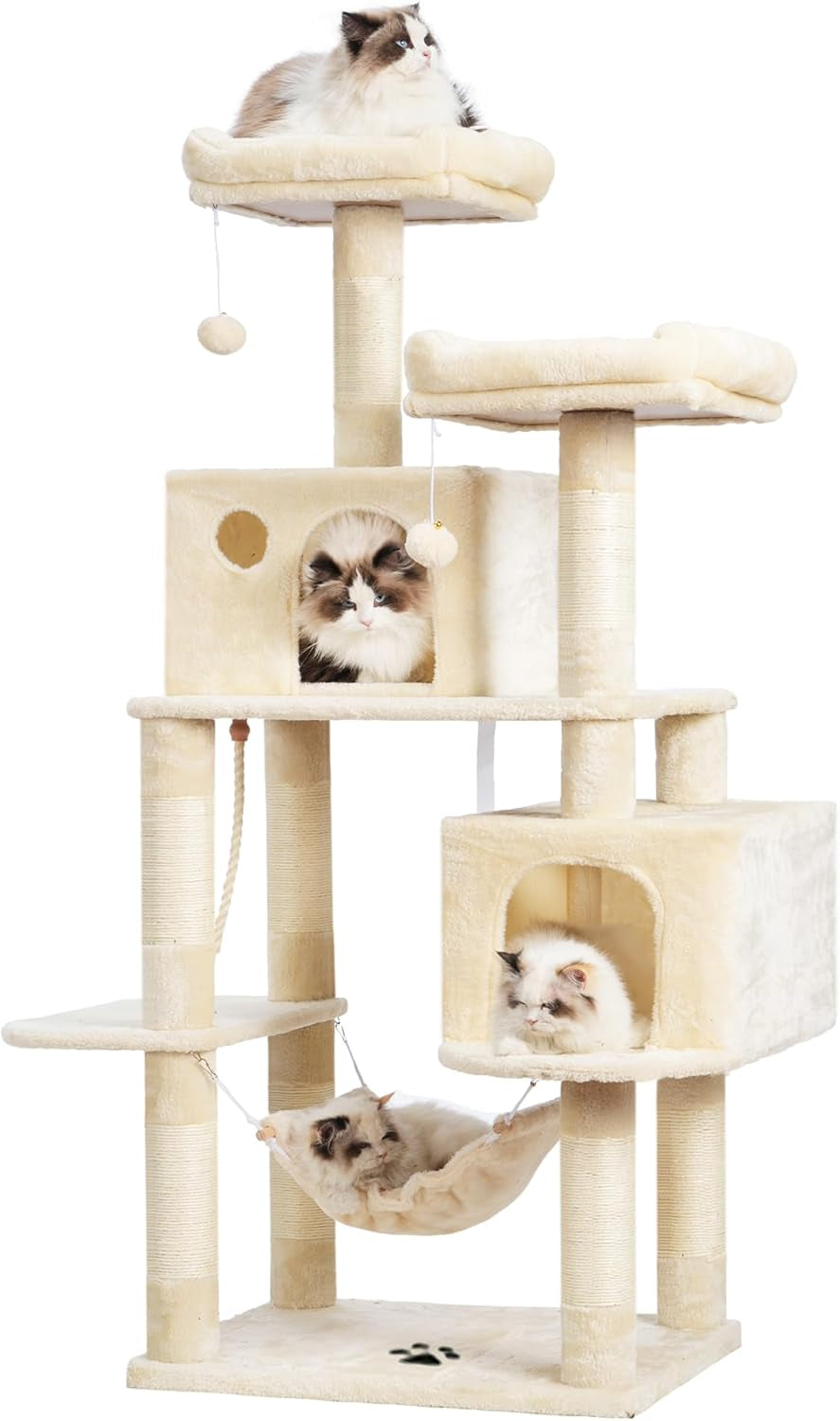 Cat Tree Tower with Sisal Scratching Posts & Large Condo – MPJ020M